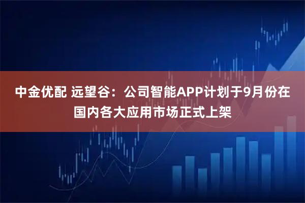 中金优配 远望谷：公司智能APP计划于9月份在国内各大应用市场正式上架