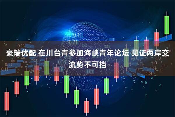 豪瑞优配 在川台青参加海峡青年论坛 见证两岸交流势不可挡